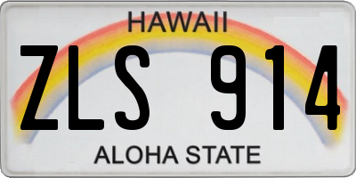 HI license plate ZLS914