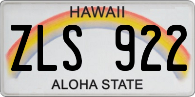 HI license plate ZLS922