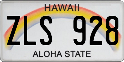 HI license plate ZLS928