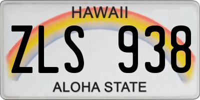 HI license plate ZLS938