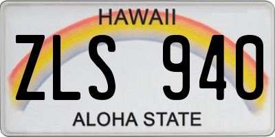 HI license plate ZLS940