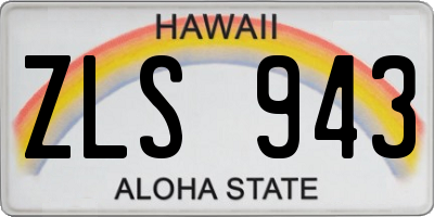 HI license plate ZLS943