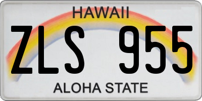 HI license plate ZLS955