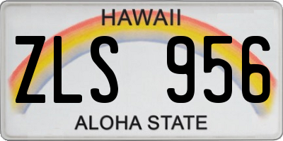 HI license plate ZLS956