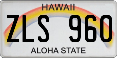 HI license plate ZLS960
