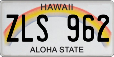 HI license plate ZLS962
