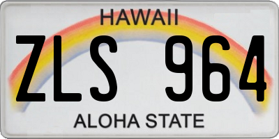 HI license plate ZLS964