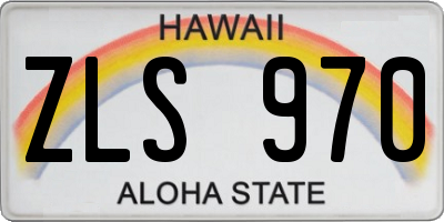 HI license plate ZLS970