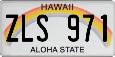 HI license plate ZLS971
