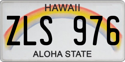 HI license plate ZLS976