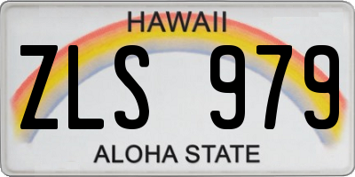 HI license plate ZLS979