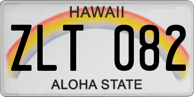 HI license plate ZLT082