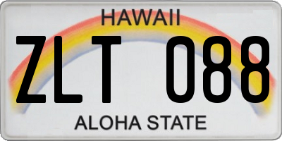 HI license plate ZLT088