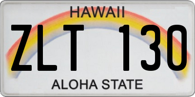 HI license plate ZLT130