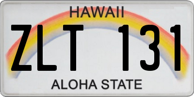 HI license plate ZLT131