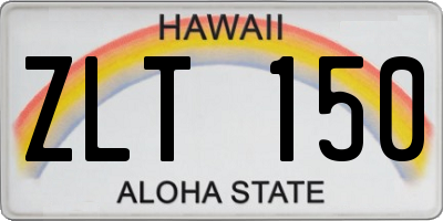 HI license plate ZLT150