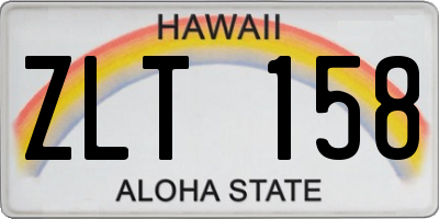 HI license plate ZLT158