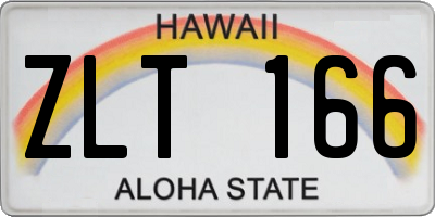HI license plate ZLT166