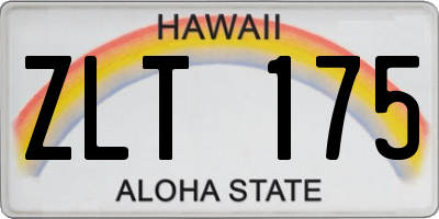 HI license plate ZLT175