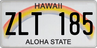 HI license plate ZLT185