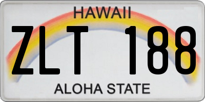 HI license plate ZLT188