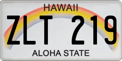HI license plate ZLT219