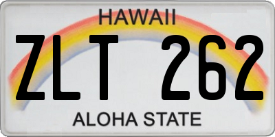 HI license plate ZLT262