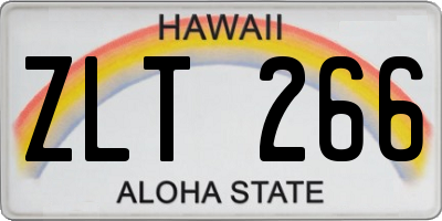 HI license plate ZLT266