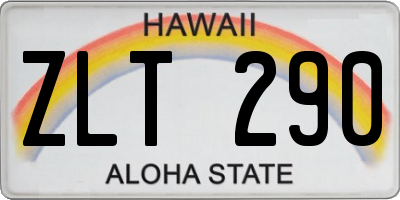 HI license plate ZLT290