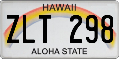 HI license plate ZLT298