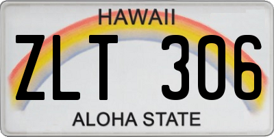 HI license plate ZLT306