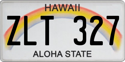 HI license plate ZLT327