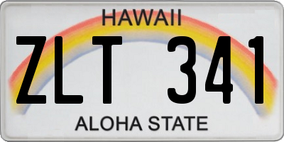 HI license plate ZLT341
