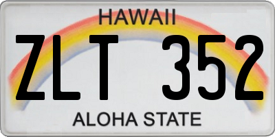HI license plate ZLT352