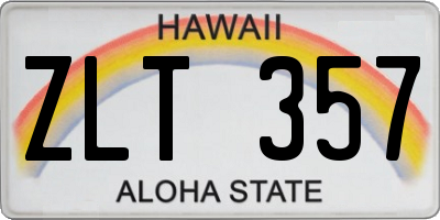 HI license plate ZLT357