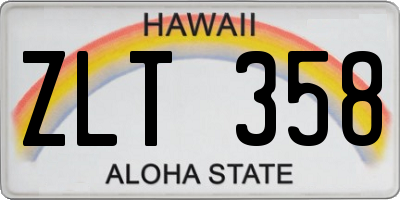 HI license plate ZLT358