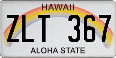 HI license plate ZLT367