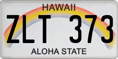 HI license plate ZLT373