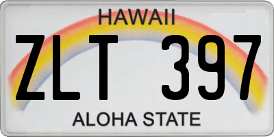 HI license plate ZLT397