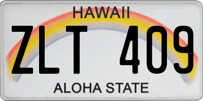 HI license plate ZLT409