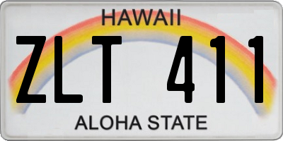 HI license plate ZLT411