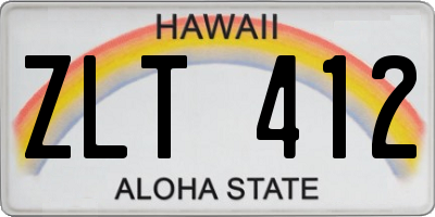HI license plate ZLT412