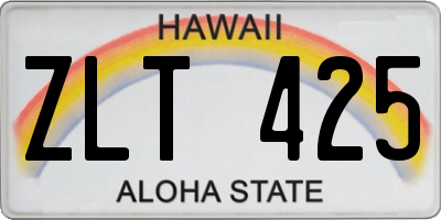 HI license plate ZLT425