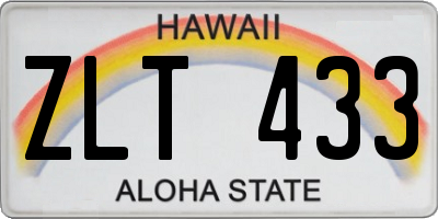 HI license plate ZLT433