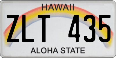 HI license plate ZLT435