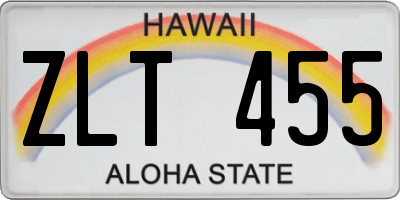 HI license plate ZLT455