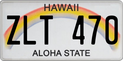 HI license plate ZLT470