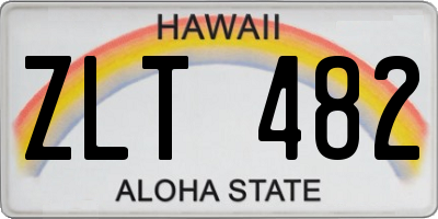 HI license plate ZLT482