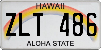 HI license plate ZLT486