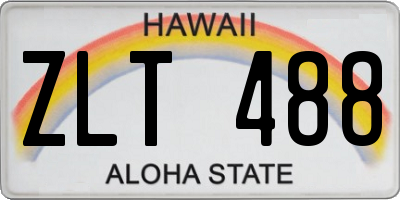 HI license plate ZLT488